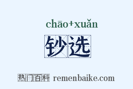 钞选是什么意思的图片